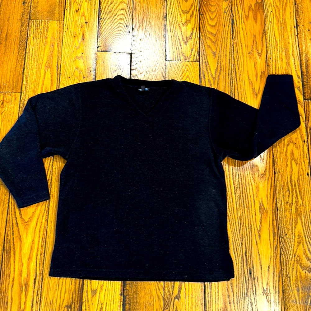VINTAGE 💗 A MONTH OF SUNDAYS BLACK FLEECE WOMENS V-NECK OVERSIZED SWEATSHIRT